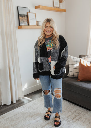 Perfectly Patched Cardi - Black