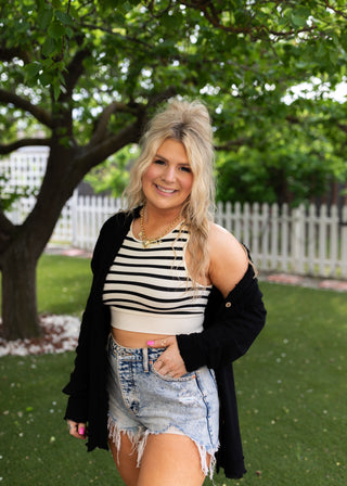 Saylor Tank - Black/Ivory