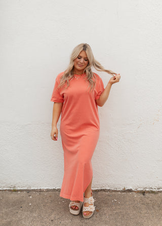 Skies Are Blue Maxi Dress - Coral