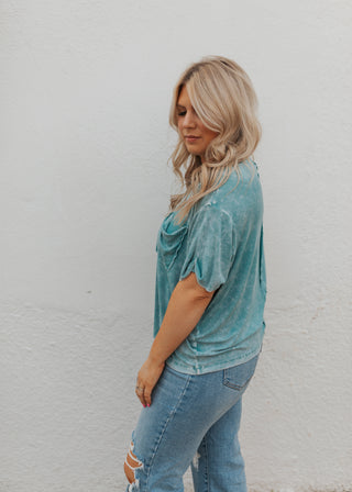 Riley Tee - Dusty Teal