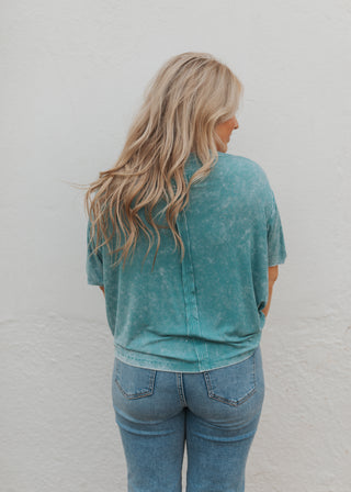Riley Tee - Dusty Teal