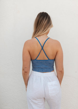 Reef Cross Back Halter - Blue