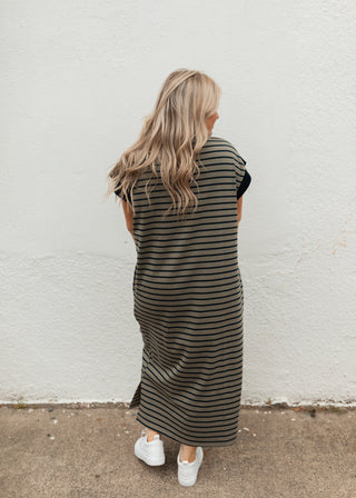 Olive Stripe Dress