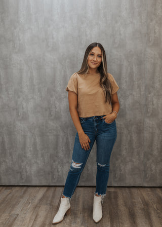 Bubble Sleeve Top- Golden
