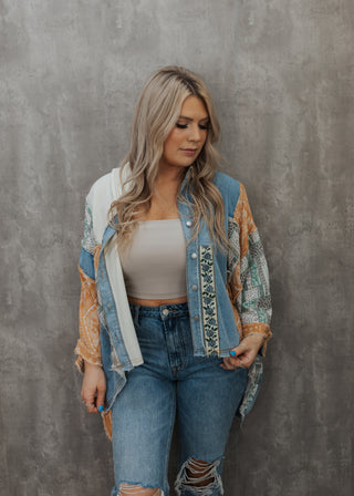 Jensen Patch Top - Light Denim