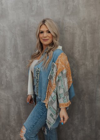Jensen Patch Top - Light Denim