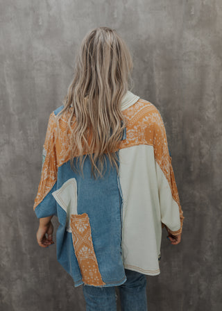 Jensen Patch Top - Light Denim
