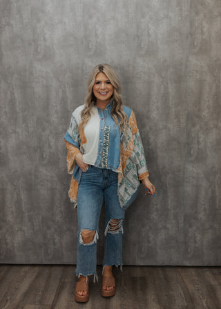 Jensen Patch Top - Light Denim