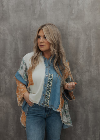 Jensen Patch Top - Light Denim