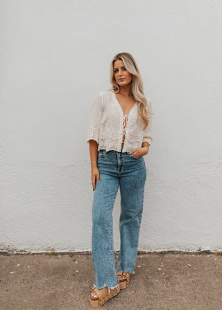 Flora Top - Ivory