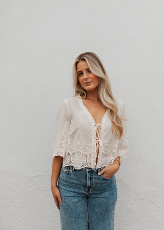 Flora Top - Ivory