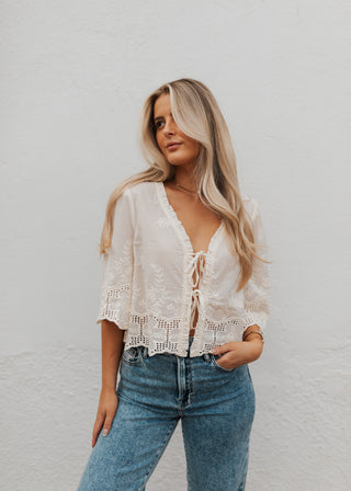 Flora Top - Ivory