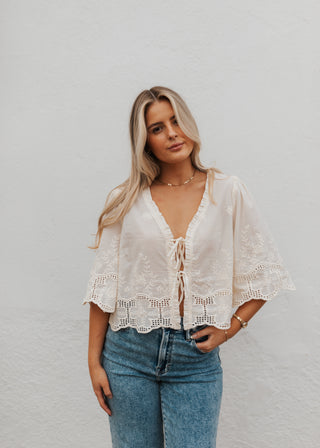 Flora Top - Ivory