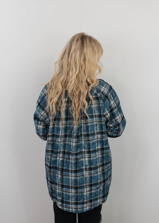 Laura Plaid Flannel -Blue