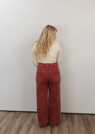 Kickback Pants - Burgandy