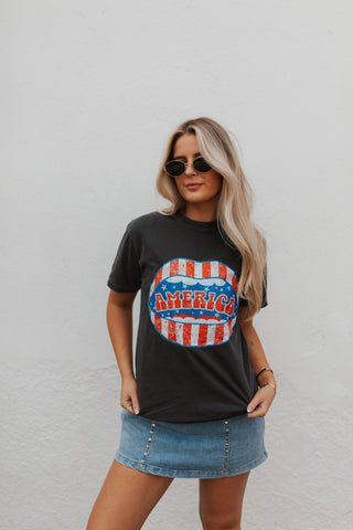 American Kiss Graphic Tee