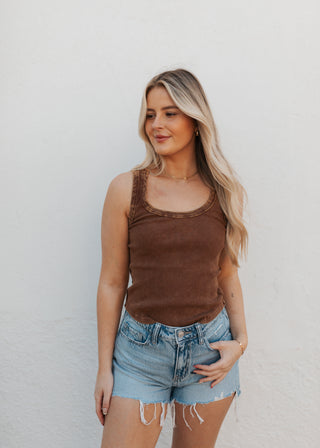 Mimi Tank - Faded Brown