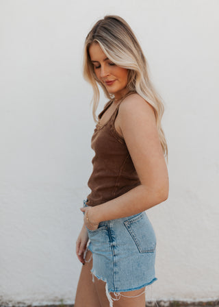 Mimi Tank - Faded Brown