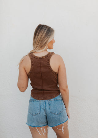 Mimi Tank - Faded Brown