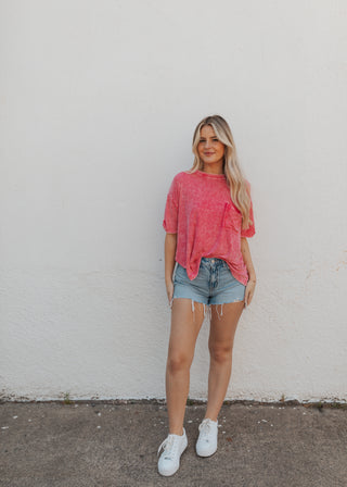 Riley Tee - Hot Pink