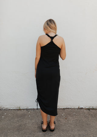 Ryann Ribbed Dress- Black