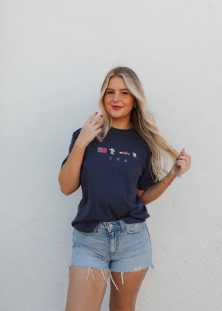 American Made Embroidered Tee