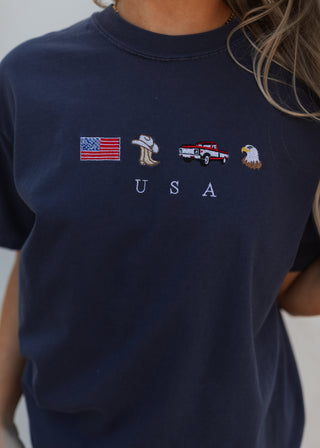 American Made Embroidered Tee