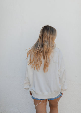 American Flag Lace Detail Crewneck