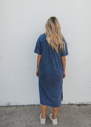 Maddy Maxi Tee Dress - Navy