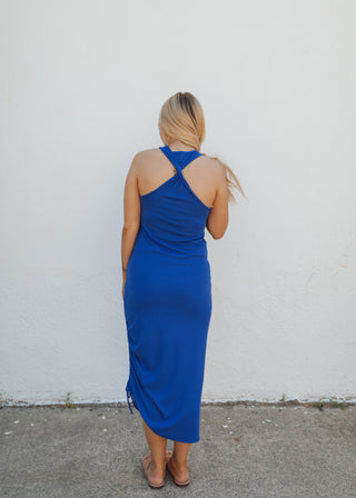 Ryann Ribbed Dress - Blue