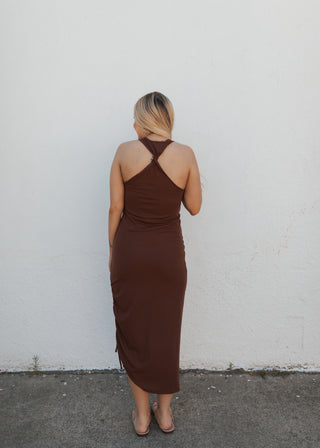 Ryann Ribbed Dress - Chesnut