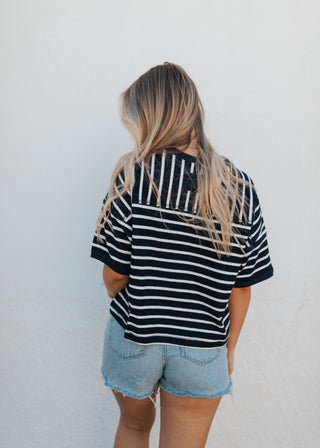Sawyer Stripe Top - Navy