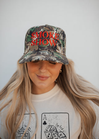 Smoke Show Camo Trucker
