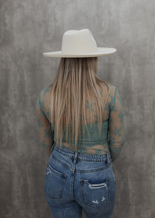 Sage Lace Top