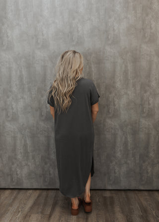 Lea Tee Dress - Charcoal