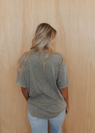 Boho Peace Graphic Tee - Mocha