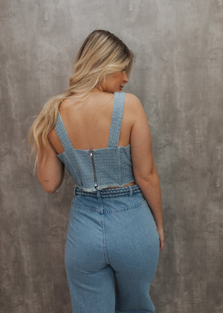 Hayes Denim Crop Top