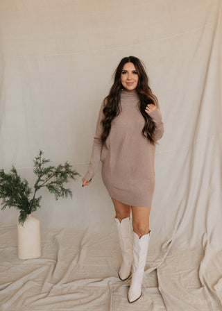 Quinly Sweater Dress - Latte