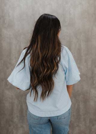 Olivia Mae Button Up- Blue