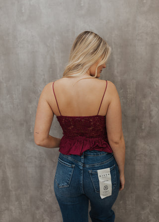 Amara Corset Top - Wine