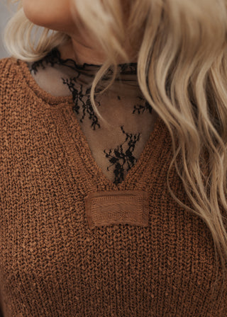 RESTOCK Jessa Sweater Top - Camel