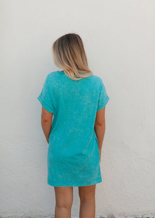 Hunter T-Shirt Dress - Turquoise