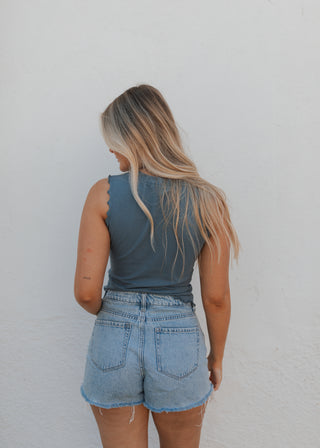 Tessa Tank - Slate Blue