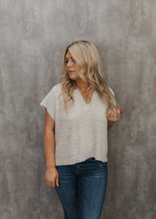 RESTOCK Jessa Sweater Top - Sand Beige