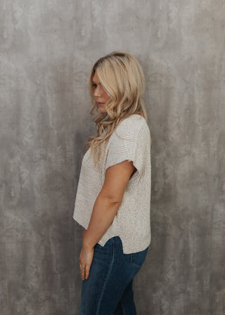 RESTOCK Jessa Sweater Top - Sand Beige