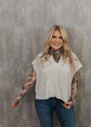 RESTOCK Jessa Sweater Top - Sand Beige