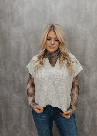RESTOCK Jessa Sweater Top - Sand Beige