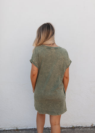 Hunter T-Shirt Dress - Light Olive
