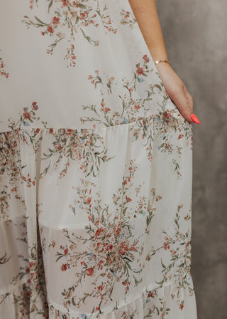 Desert Oasis Floral Dress - Cream