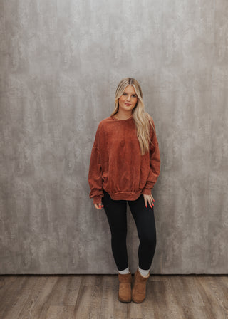 Day Off Pullover - Rust